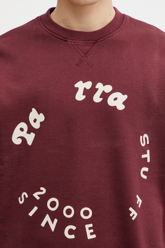 by Parra Gasoline bluza z bawełną damska bordowy 55235