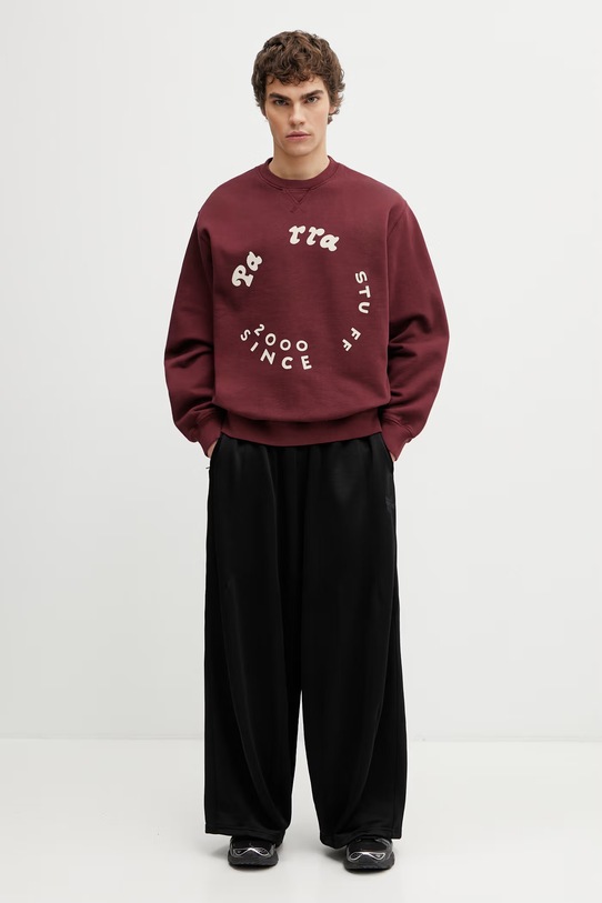 by Parra Gasoline bluza z bawełną damska 55235 bordowy