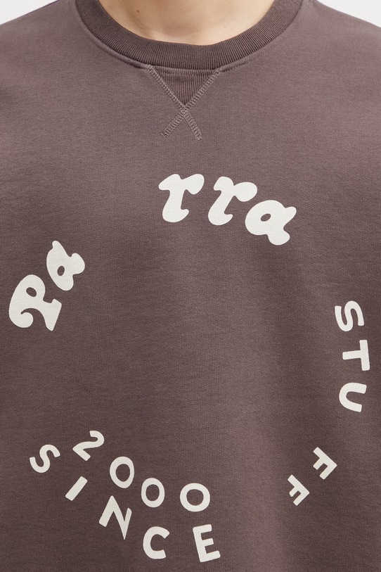 By Parra Gasoline bluza z bawełną męska brązowy 55236