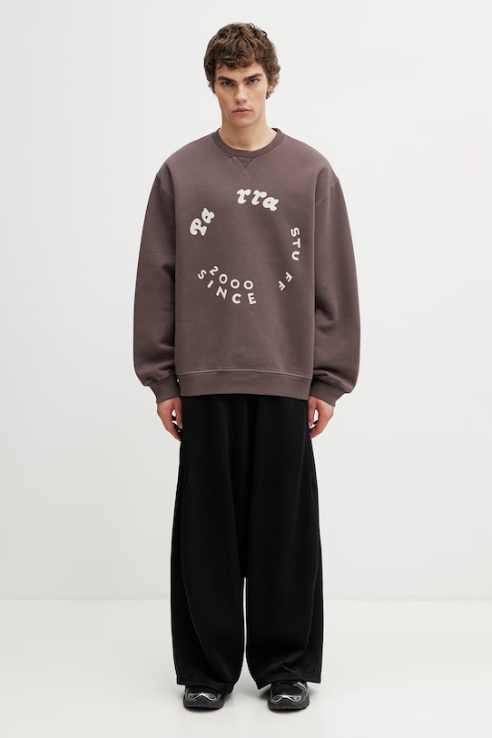 By Parra Gasoline bluza z bawełną męska 55236 brązowy