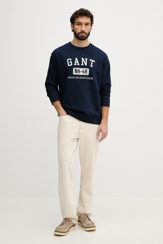 Gant bluza męska bawełniana 2067132 niebieski SS26