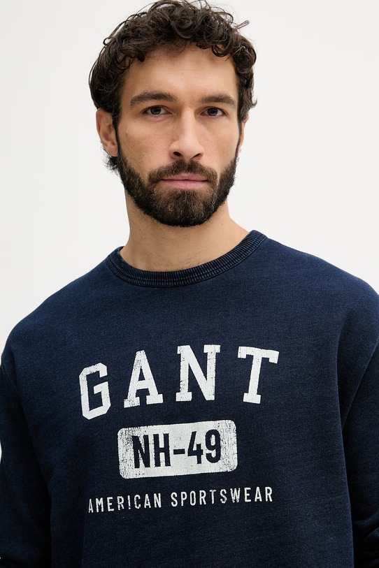 Gant bluza męska bawełniana niebieski 2067132