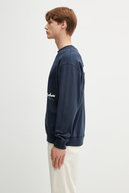 Barbour MOL0740NY91 bluza oversize bawełniana męska MOL0740NY91 granatowy SS26