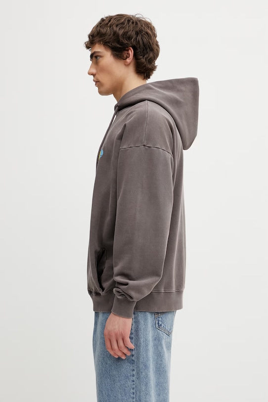 Martine Rose Classic bluza z kapturem bawełniana męska 602JS01700 brązowy SS26