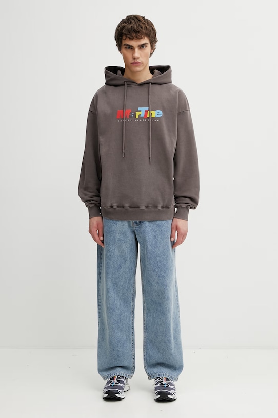 Martine Rose Classic bluza z kapturem bawełniana męska 602JS01700 brązowy