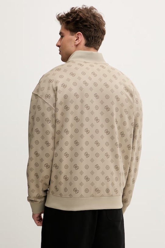Oblečení Guess rozepínací mikina pánská OVIDIO Z6GQ07.K2849 béžová