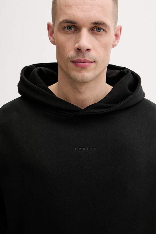 Oakley bluza z kapturem męska bawełniana SANDBOARD czarny FOA407910