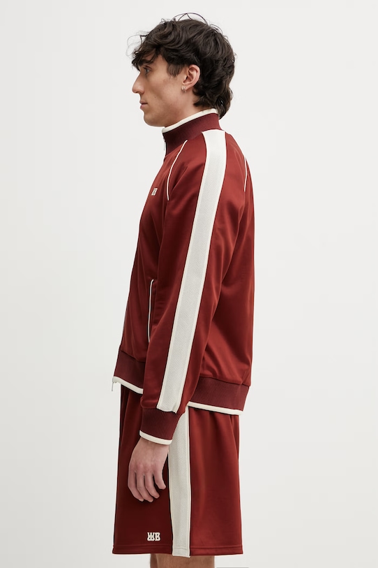 Wales Bonner Motion Track bluza rozpinana z bawełną męska MS26JE06.JE10.301 pomarańczowy SS26