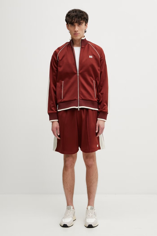 Wales Bonner Motion Track bluza rozpinana z bawełną męska MS26JE06.JE10.301 pomarańczowy