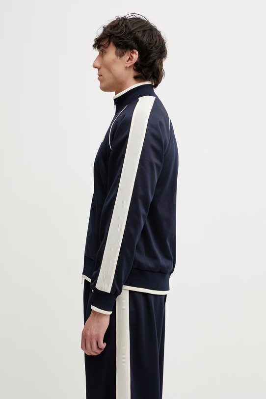 Wales Bonner Motion Track bluza z bawełną męska MS26JE06.JE10.503 granatowy SS26