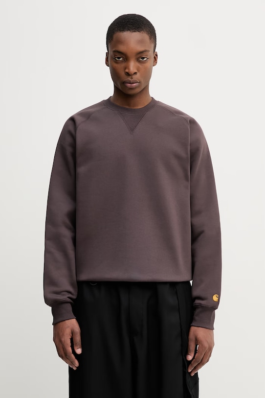 Carhartt WIP Chase Sweat кофта з капюшоном з бавовною чоловіча коричневий I033660.3LNXX