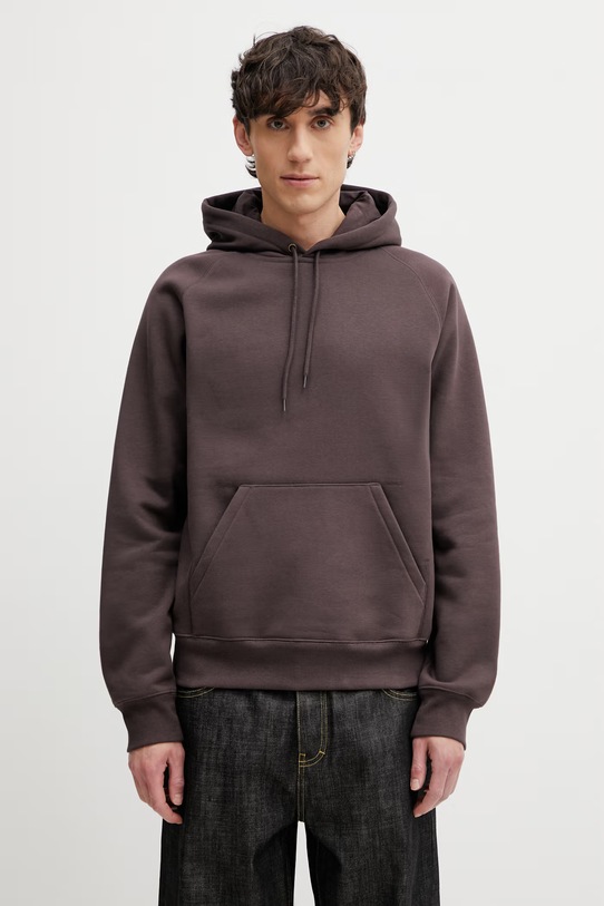 Carhartt WIP Hooded Chase Sweat bluza z kapturem męska brązowy I033661.3LNXX