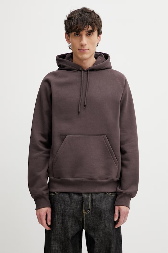 Carhartt WIP Hooded Chase Sweat кофта з капюшоном чоловіча коричневий I033661.3LNXX