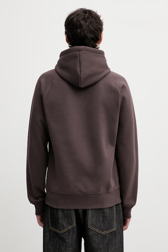 Одяг Carhartt WIP Hooded Chase Sweat кофта з капюшоном чоловіча I033661.3LNXX коричневий