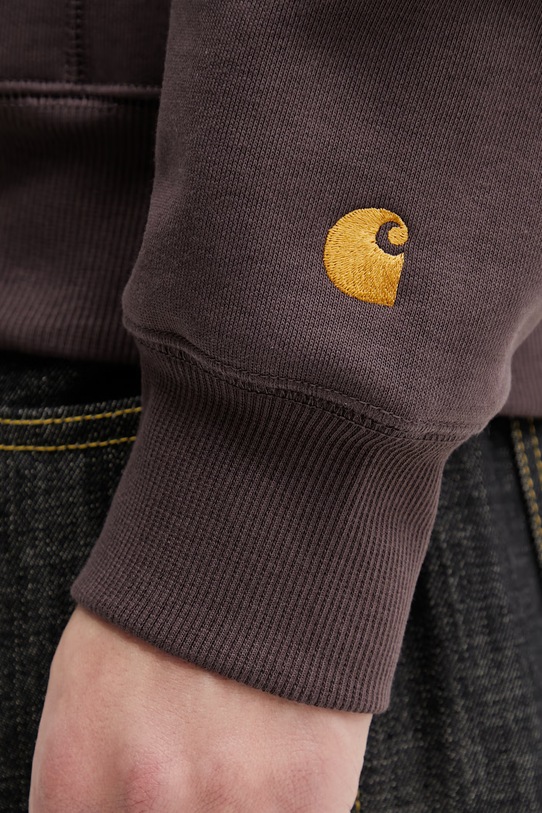 Carhartt WIP Hooded Chase Sweat bluza z kapturem męska brązowy I033661.3LNXX