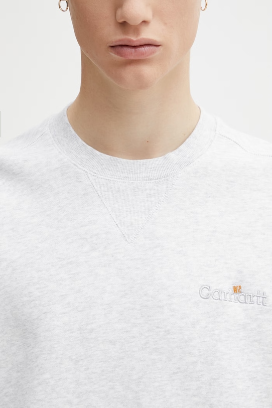 Carhartt WIP WIP Label Sweat Men's cotton oversized sweatshirt gray I036346.482XX