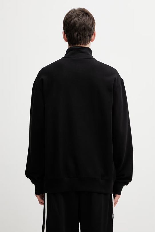 Oblečenie Carhartt WIP Longhand Half Zip Sweat mikina bavlnená pánska I036372.0D2XX čierna