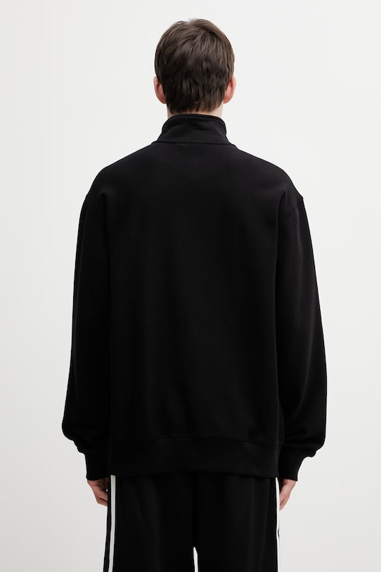 Oblečenie Carhartt WIP Longhand Half Zip Sweat mikina bavlnená pánska I036372.0D2XX čierna