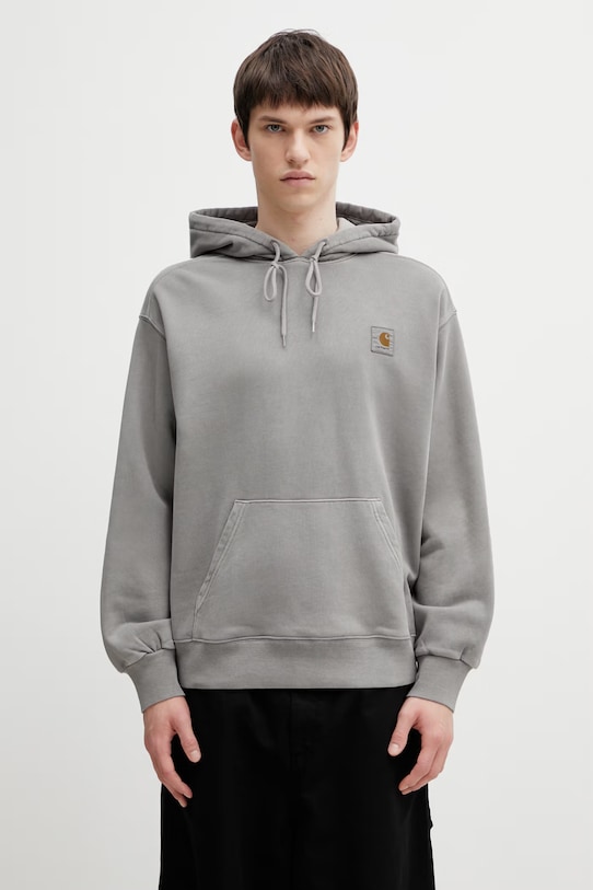 Carhartt WIP Hooded Nelson Sweat кофта з капюшоном бавовняна чоловіча сірий I029963.2LRGD