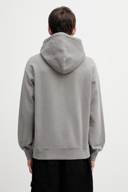 Одяг Carhartt WIP Hooded Nelson Sweat кофта з капюшоном бавовняна чоловіча I029963.2LRGD сірий