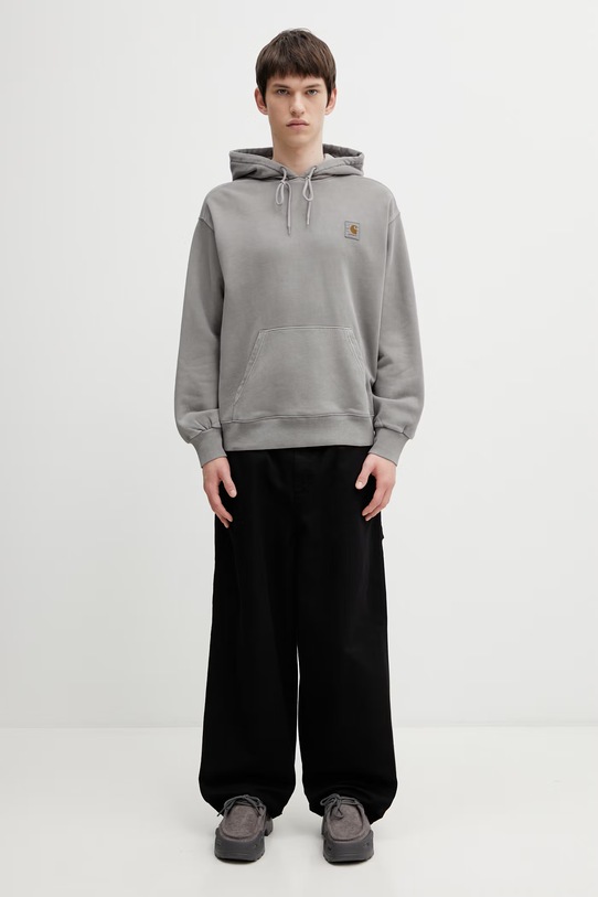 Carhartt WIP Hooded Nelson Sweat Men's cotton hoodie I029963.2LRGD gray