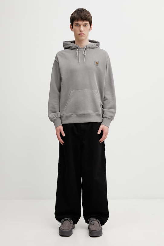 Carhartt WIP Hooded Nelson Sweat кофта з капюшоном бавовняна чоловіча I029963.2LRGD сірий