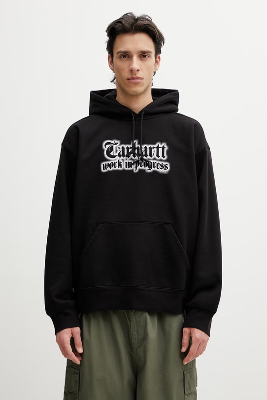 Carhartt WIP Hooded World Tour Sweat bluza oversize męska z bawełny czarny I036156.89XX