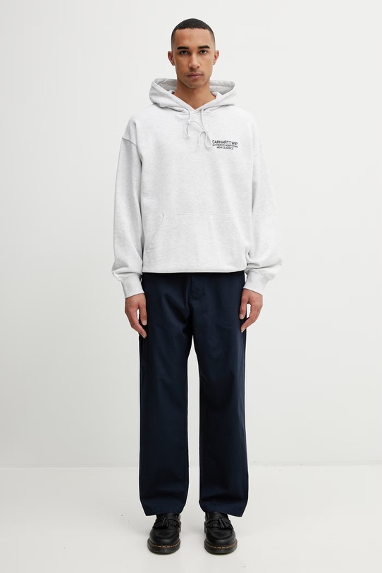 Carhartt WIP Hooded Sean Hamilton Sweat bluza z kapturem bawełniana męska I036374.482XX szary