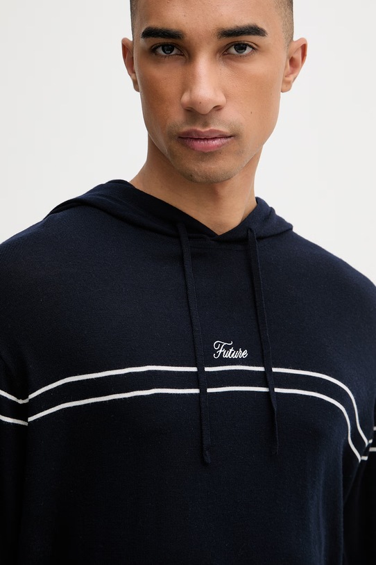 From Future sweter męski wełniany granatowy MPH03756