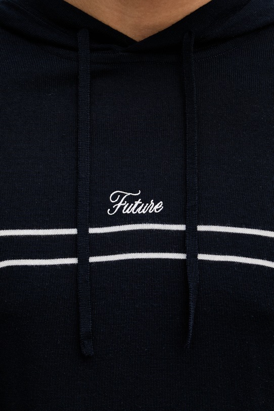 From Future sweter męski wełniany MPH03756 granatowy