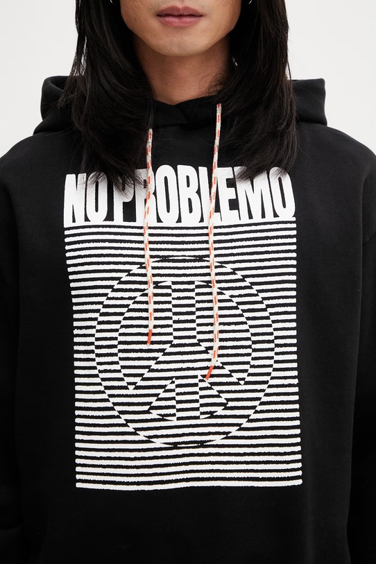 No Problemo Cnd Wave bluza z kapturem bawełniana męska czarny NP2001905
