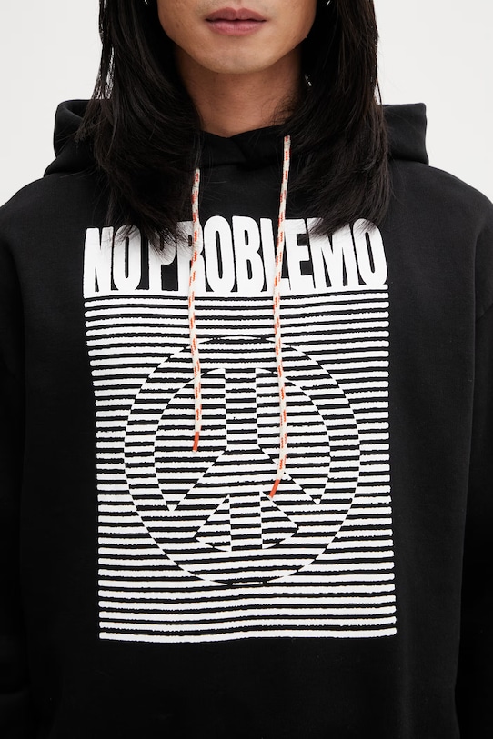 No Problemo Cnd Wave bluza z kapturem bawełniana męska czarny NP2001905