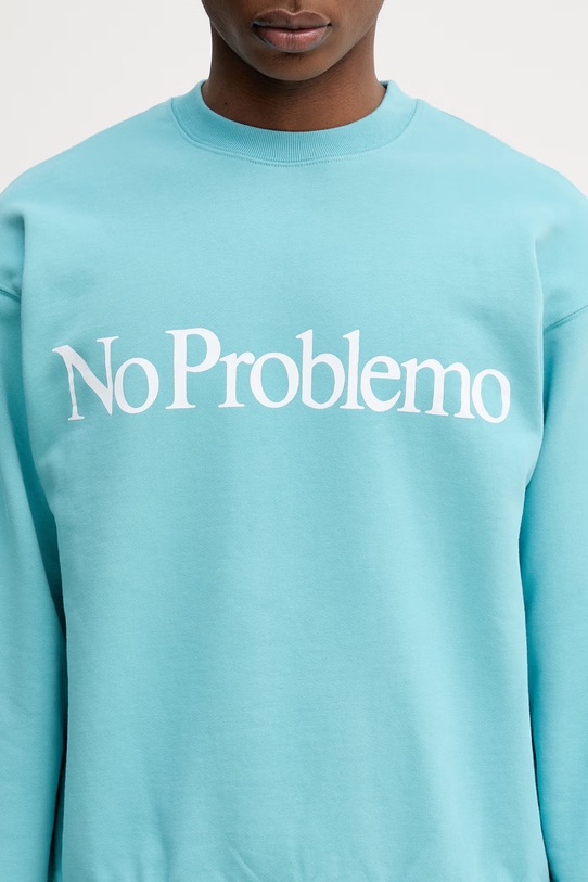 No Problemo bluza bawełniana męska turkusowy NP2000205