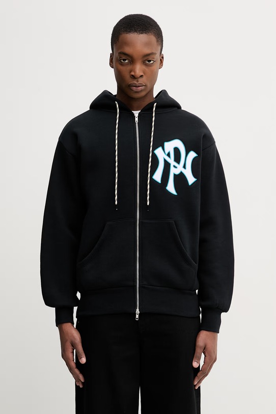 No Problemo Nyp Premium bluza rozpinana z kapturem z bawełną męska czarny NP2001605