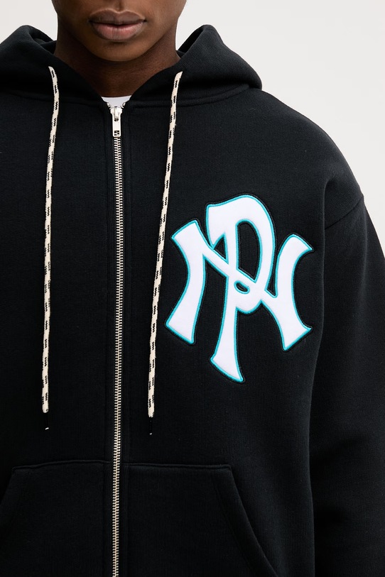 No Problemo Nyp Premium bluza rozpinana z kapturem z bawełną męska czarny NP2001605