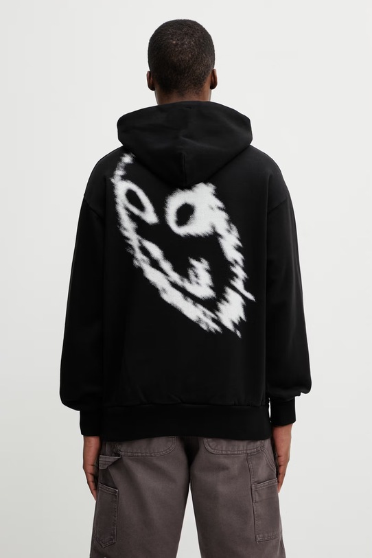 No Problemo Smile Away bluza z kapturem bawełniana męska czarny NP2002505