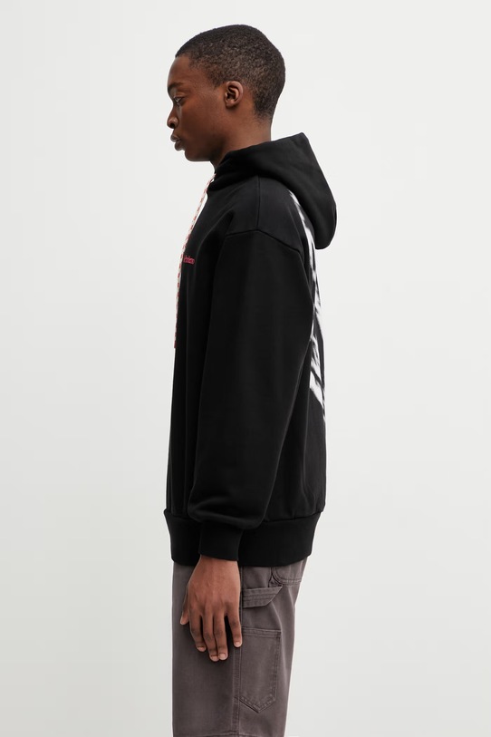 No Problemo Smile Away bluza z kapturem bawełniana męska NP2002505 czarny SS26