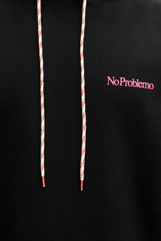 No Problemo Smile Away bluza z kapturem bawełniana męska czarny NP2002505