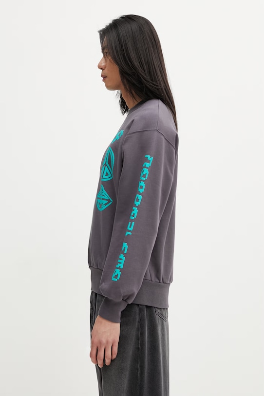 No Problemo Space Travel bluza oversize bawełniana męska NP2001005 szary SS26