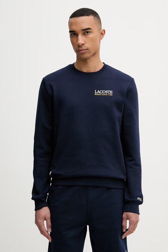 Oblečenie Lacoste mikina pánska bavlnená SH0372 tmavomodrá