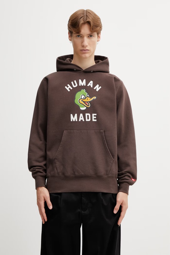 Human Made MENS KNITTED HOODIE кофта з капюшоном чоловіча бавовняна коричневий HM31CS036
