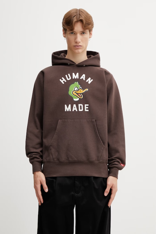 Human Made MENS KNITTED HOODIE кофта з капюшоном чоловіча бавовняна коричневий HM31CS036