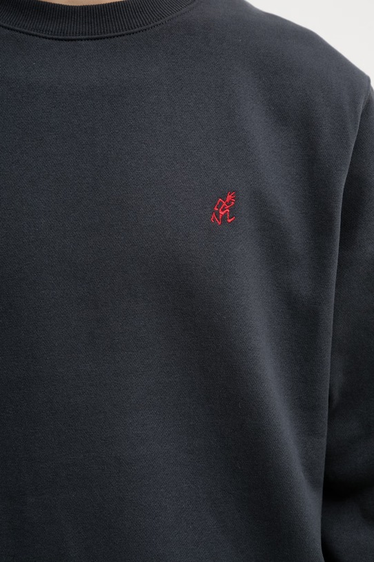 Gramicci One Point Crew bluza bawełniana męska czarny G308.FT.