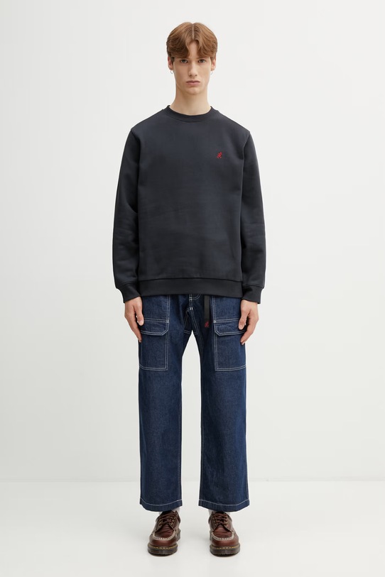 Gramicci One Point Crew bluza bawełniana męska G308.FT. czarny