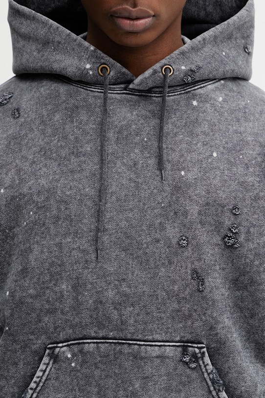 BEAMS hoodie with cotton Men's gray 1113.2240.139