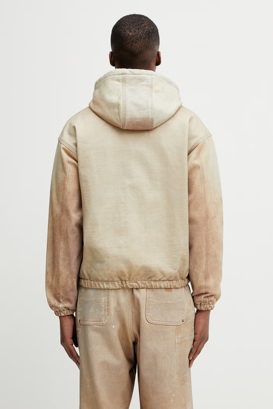 Одяг BEAMS кофта на блискавці з капюшоном бавовняна чоловіча 1118.4092.147 бежевий
