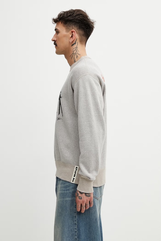 Human Made bluza bawełniana męska HM31CS023 szary SS26