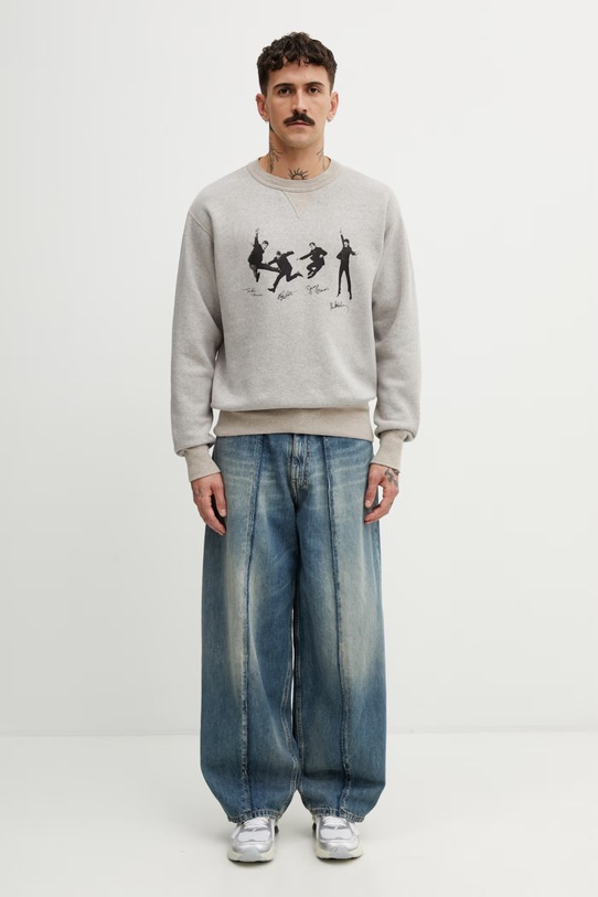 Human Made bluza bawełniana męska HM31CS023 szary