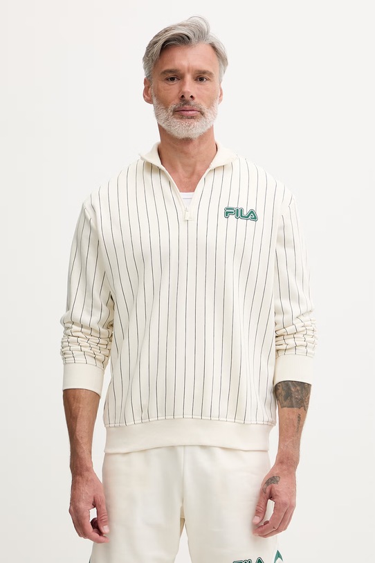 Fila bluza sportowa męska z bawełną STATUTO beżowy FAM1215