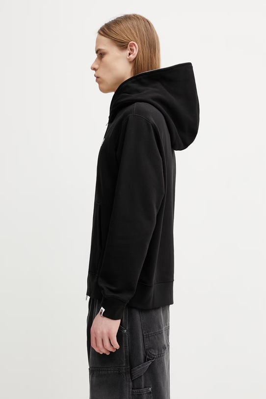 A Bathing Ape One Point bluza rozpinana z kapturem męska z bawełny 0ZXSWM313151Q czarny SS26